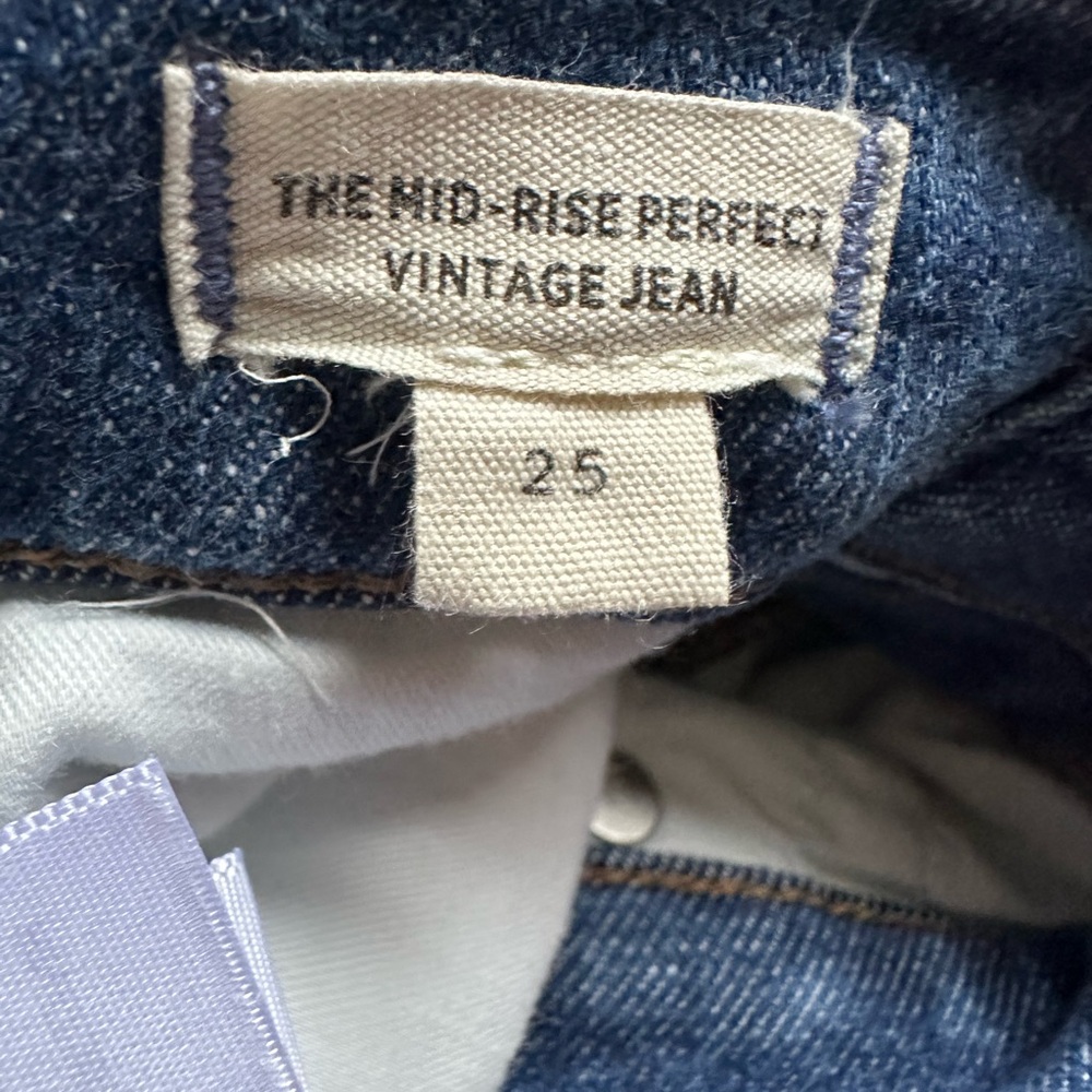 Madewell Vintage Jean Women's Straight Leg Classic Blue Sz 25 Mid- Rise - Picture 6 of 12